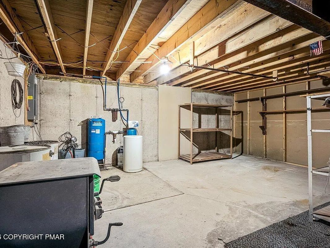 Unfinished basement and mechanical area in the Dallas, PA home