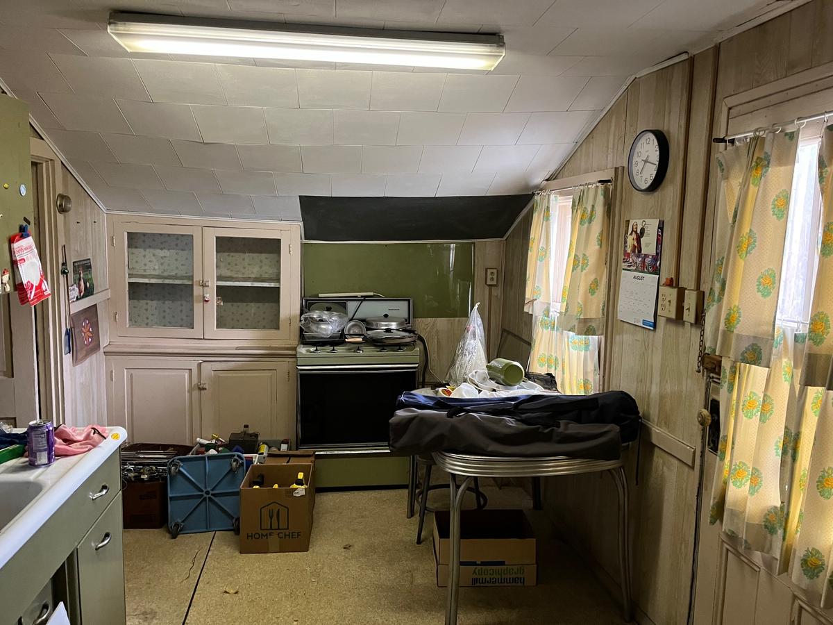 Erie PA kitchen interior — original 1970s appliances, time capsule condition