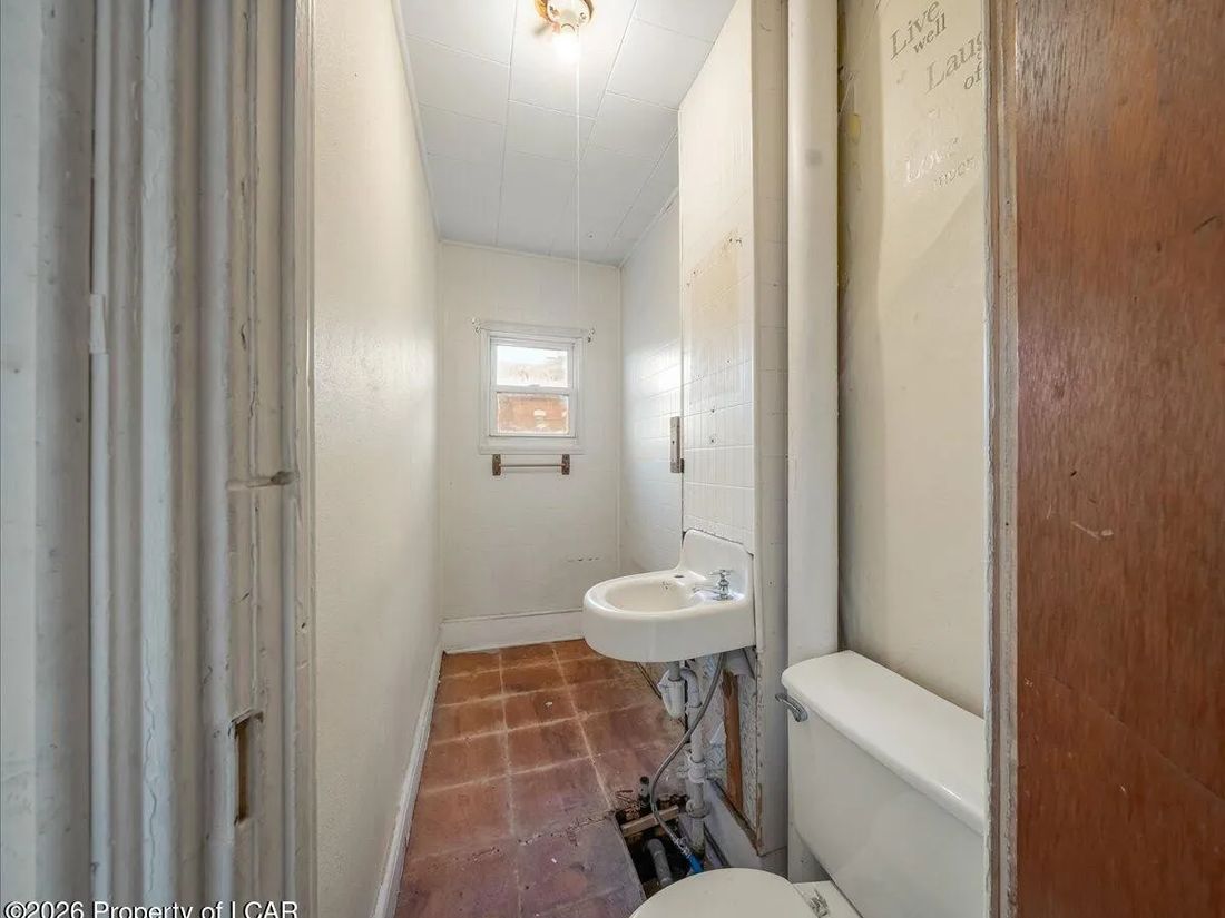 Basement utility area and mechanical space in the Wilkes-Barre two-unit