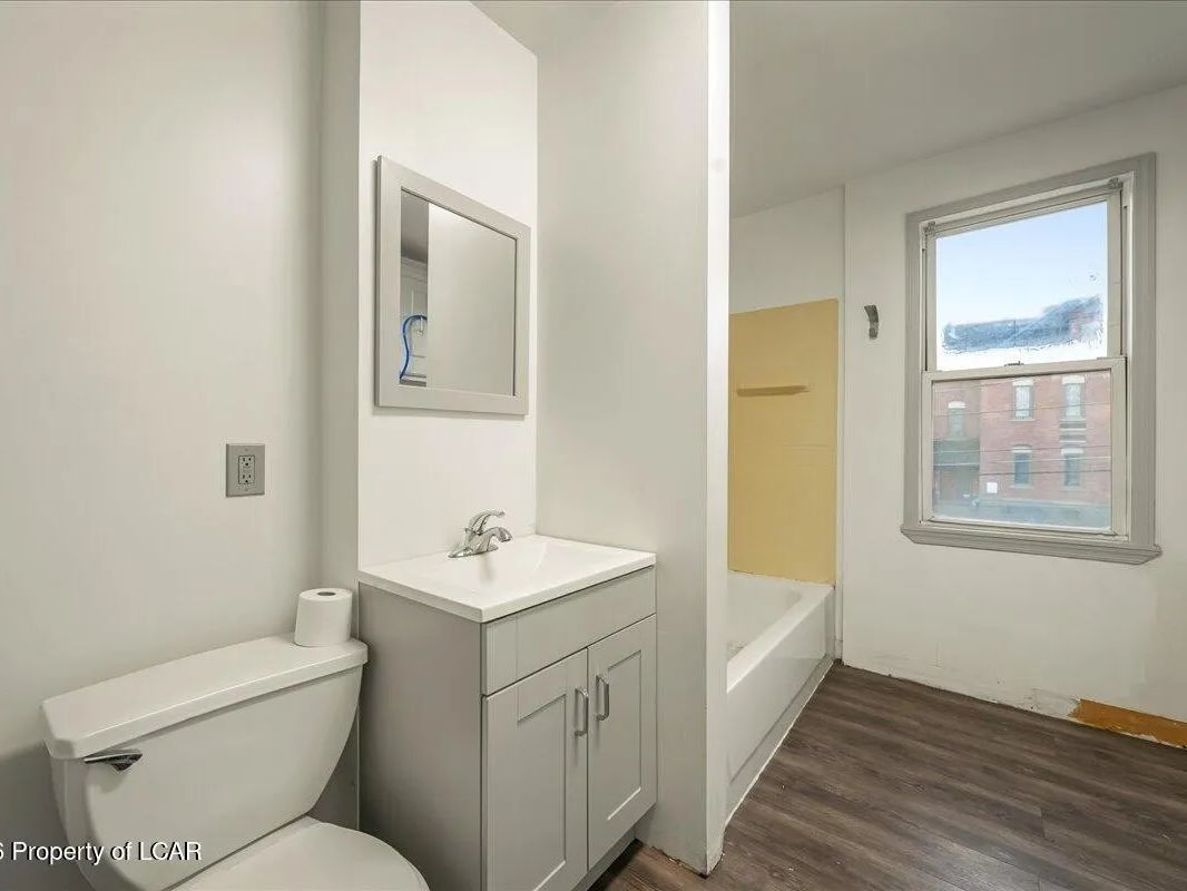 Updated bathroom with new vanity in the Wilkes-Barre two-unit